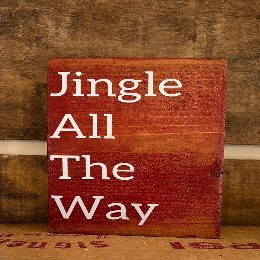 Festive Red Holiday Sign - Jingle All The Way